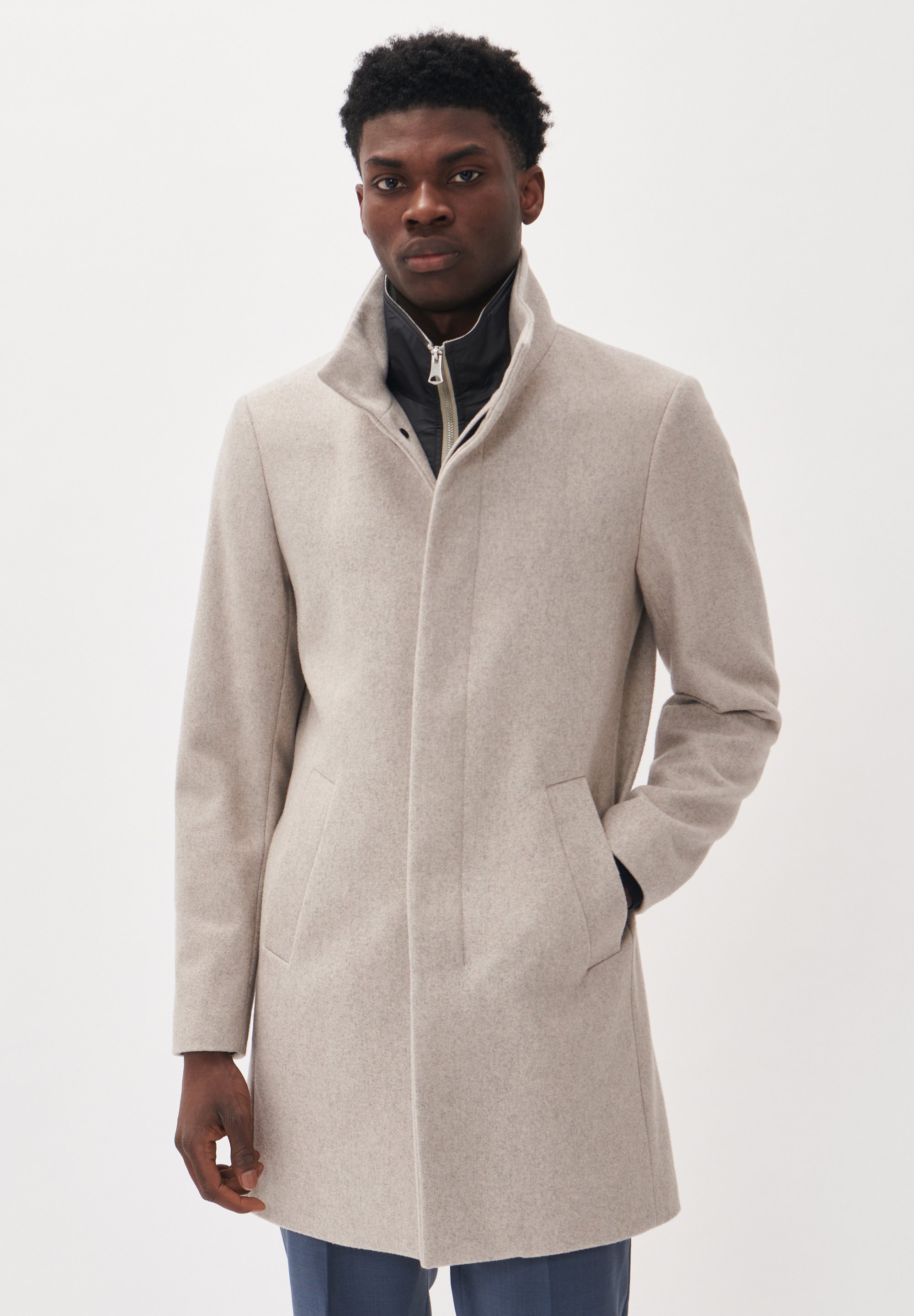 Matinique HARVEY - Kratki kaput - jednostavno taupe