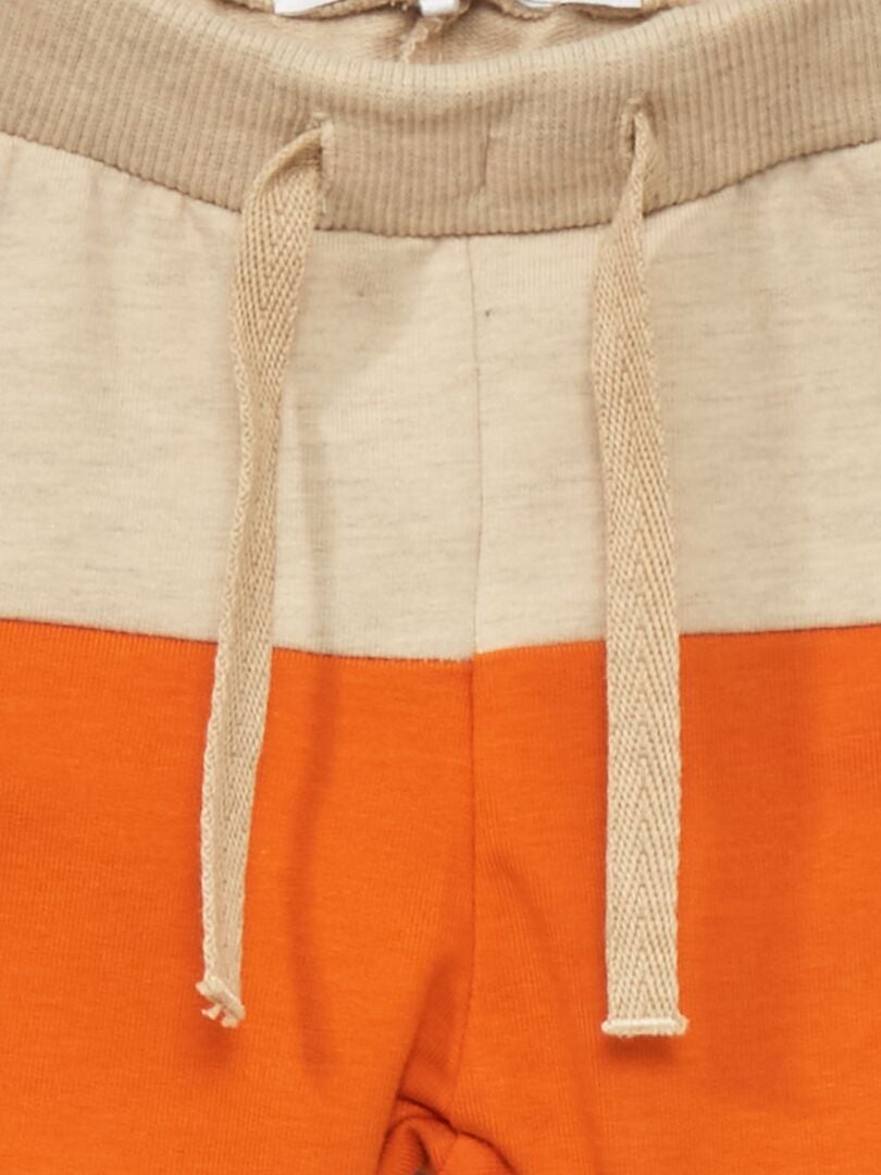 Fleecebroek - blauw/oranje