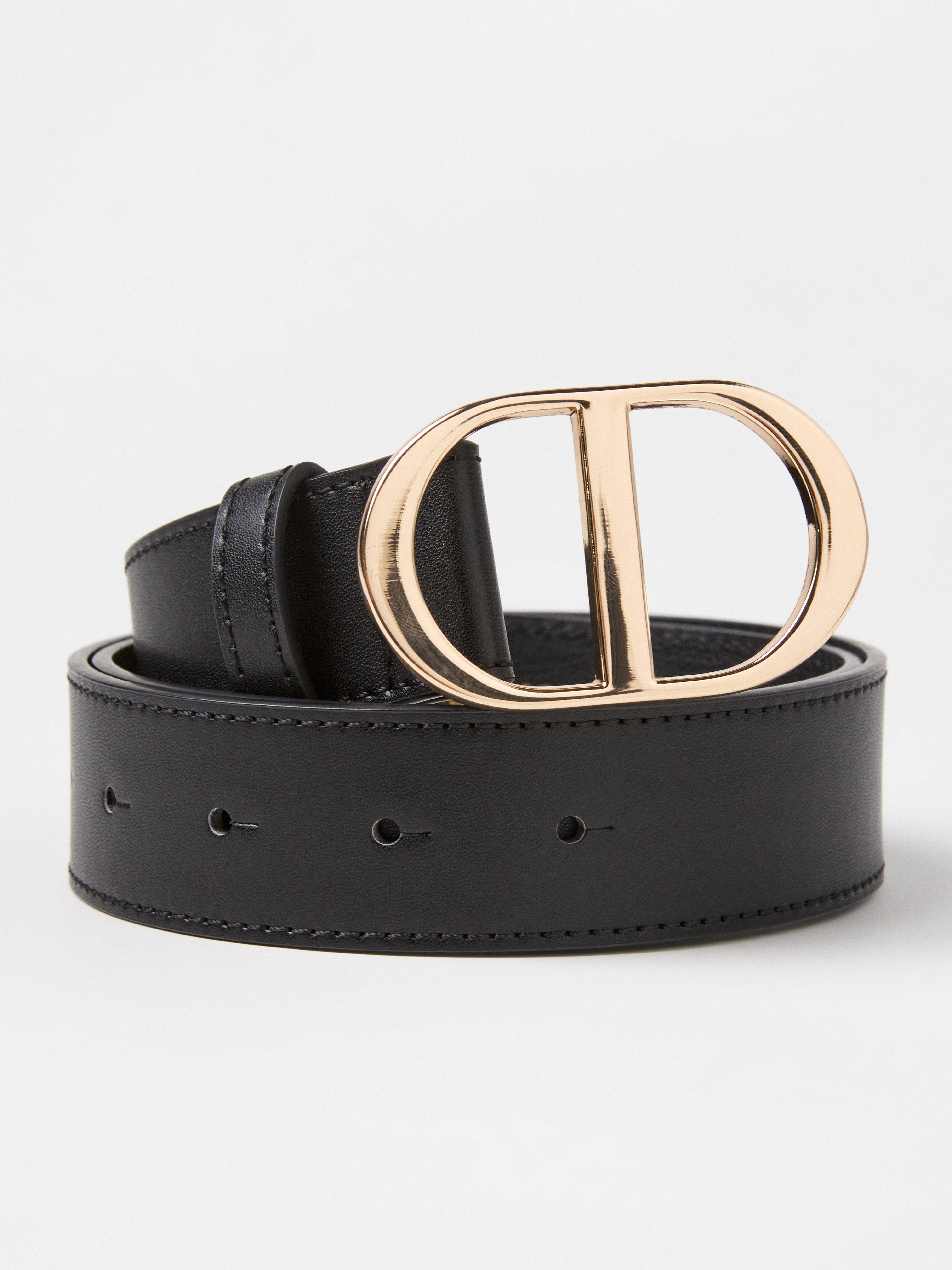 Ceinture en similicuir noir