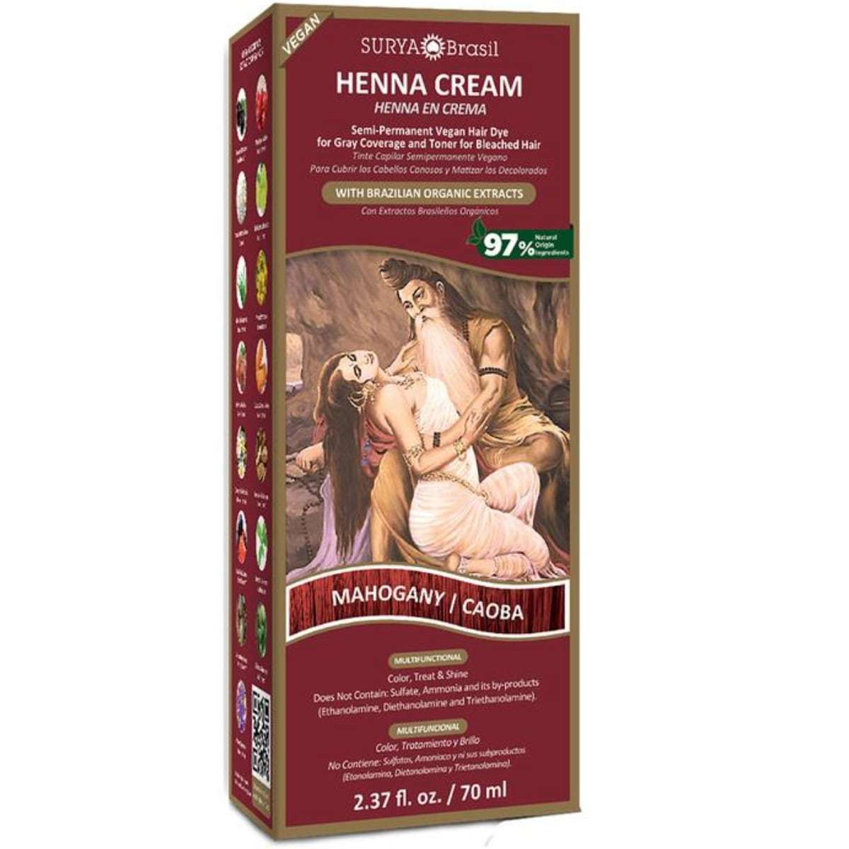 Surya Brasil Haarfärbe-Henna-Creme – 70 ml