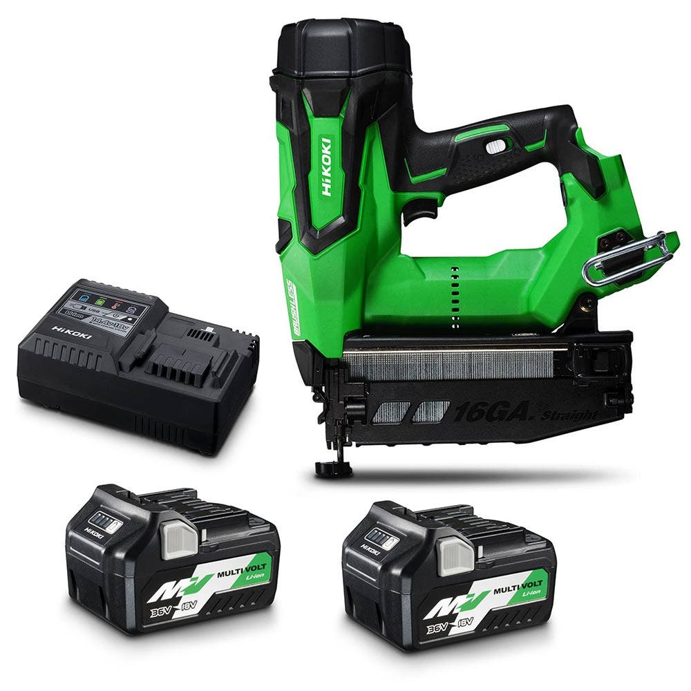 HiKOKI 18V Druckluftnagler-Set 2 x 5,0Ah/2,5Ah NT1865DBSL(HRZ)