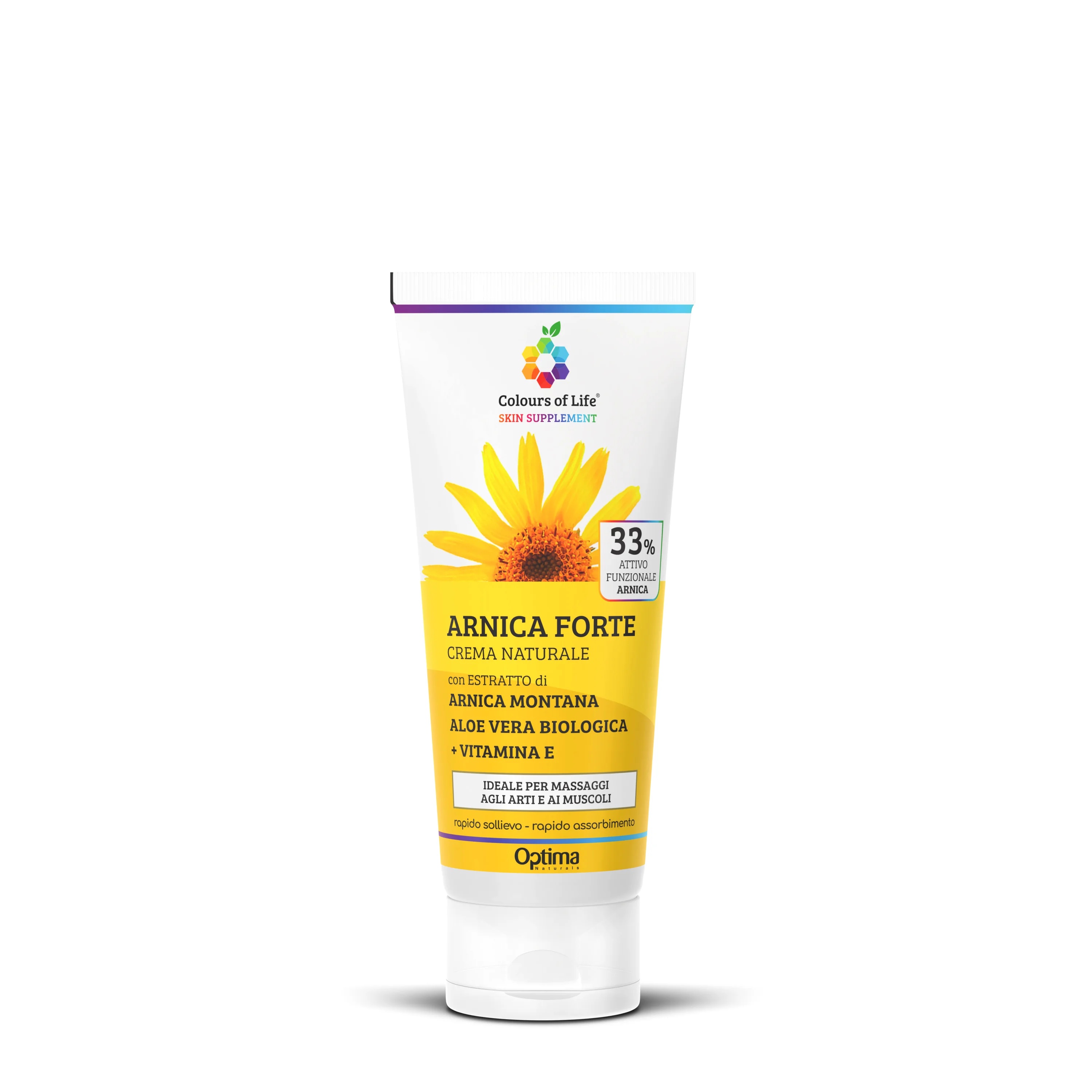 Kleuren van het Leven Natuurlijke huidverzorgingscrème Kleuren van het Leven Arnica Forte 100 ml Voor trauma's, kneuzingen en spierverrekkingen