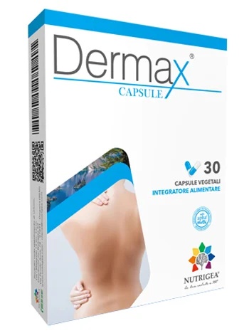 Suplemento alimentar anti-inflamatório NUTRIGEA Dermax, 30 cápsulas.