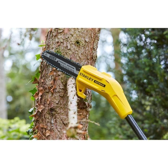 Podadora de pértiga inalámbrica Stanley Fatmax - SFMCPS415B-XJ - 18 V - Cadena de 20 cm - Hasta 4,5 m - Batería no incluida