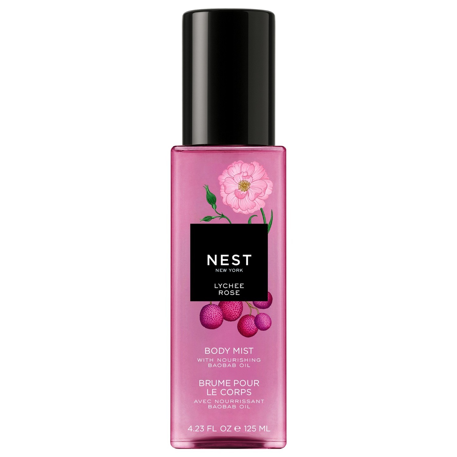 Telový sprej NEST NEW YORK s liči a ružou - 125 ml