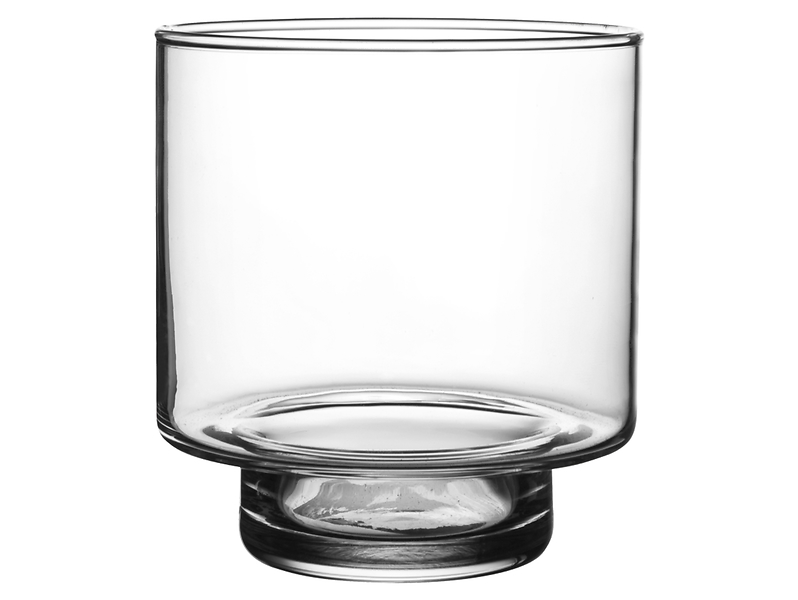 Świecznik szklany 11 cm transparentny