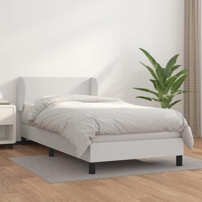 Base de cama de láminas con colchón - Maison Exclusive - 80x200 cm - Piel sintética - Máxima relajación