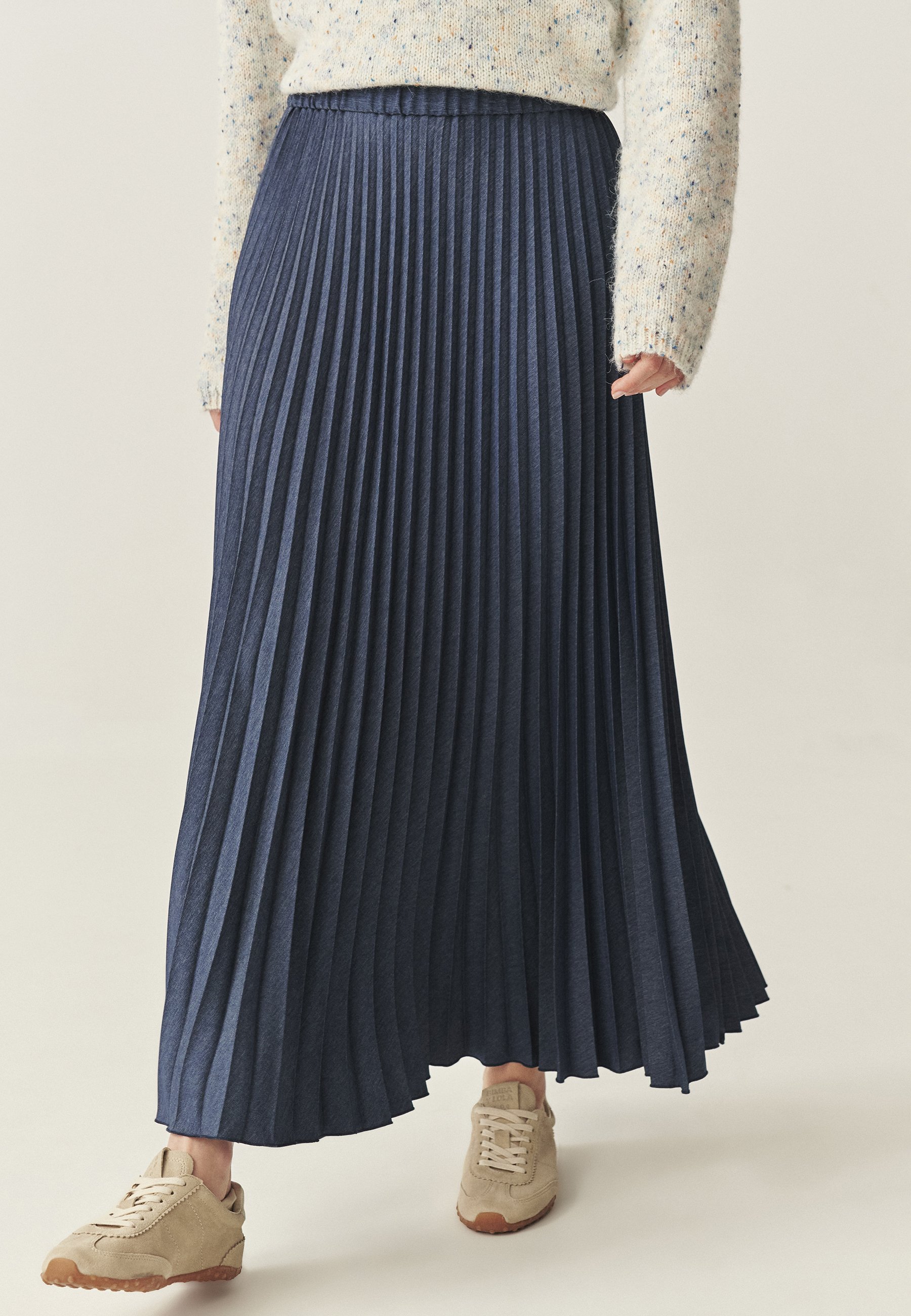TATUUM Maxi rok - geweven stof met denimlook