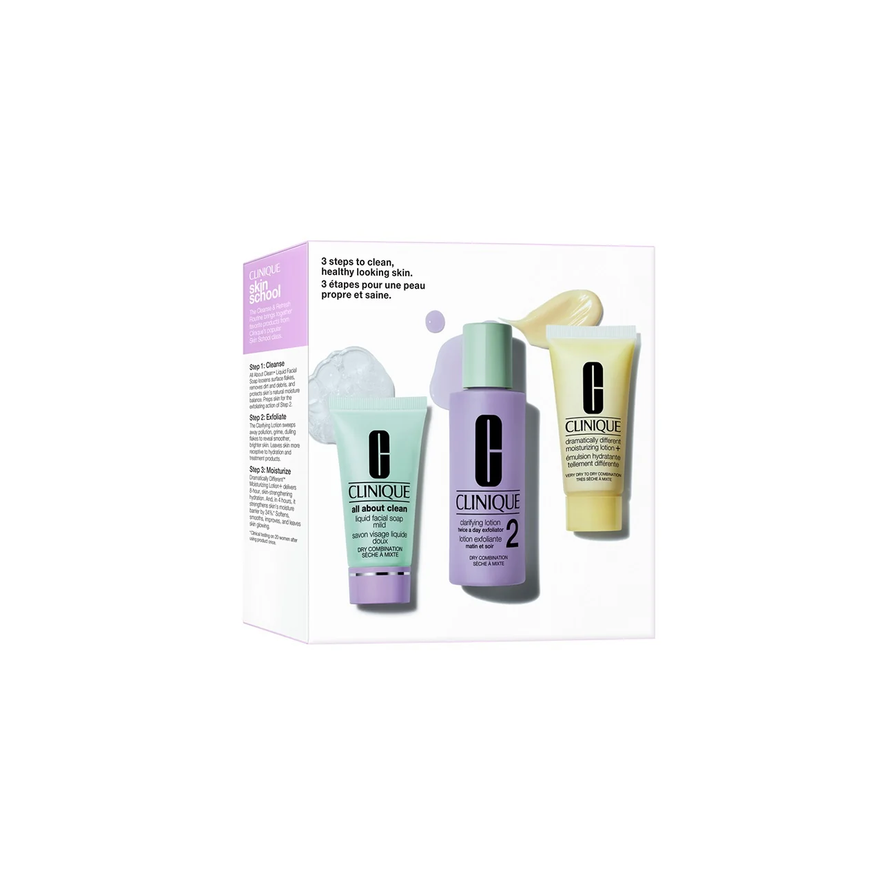 Sistema 3 Fasi Starter Kit Skincare Routine 3 Step - Pelle da normale a secca - Cofanetto Detergente