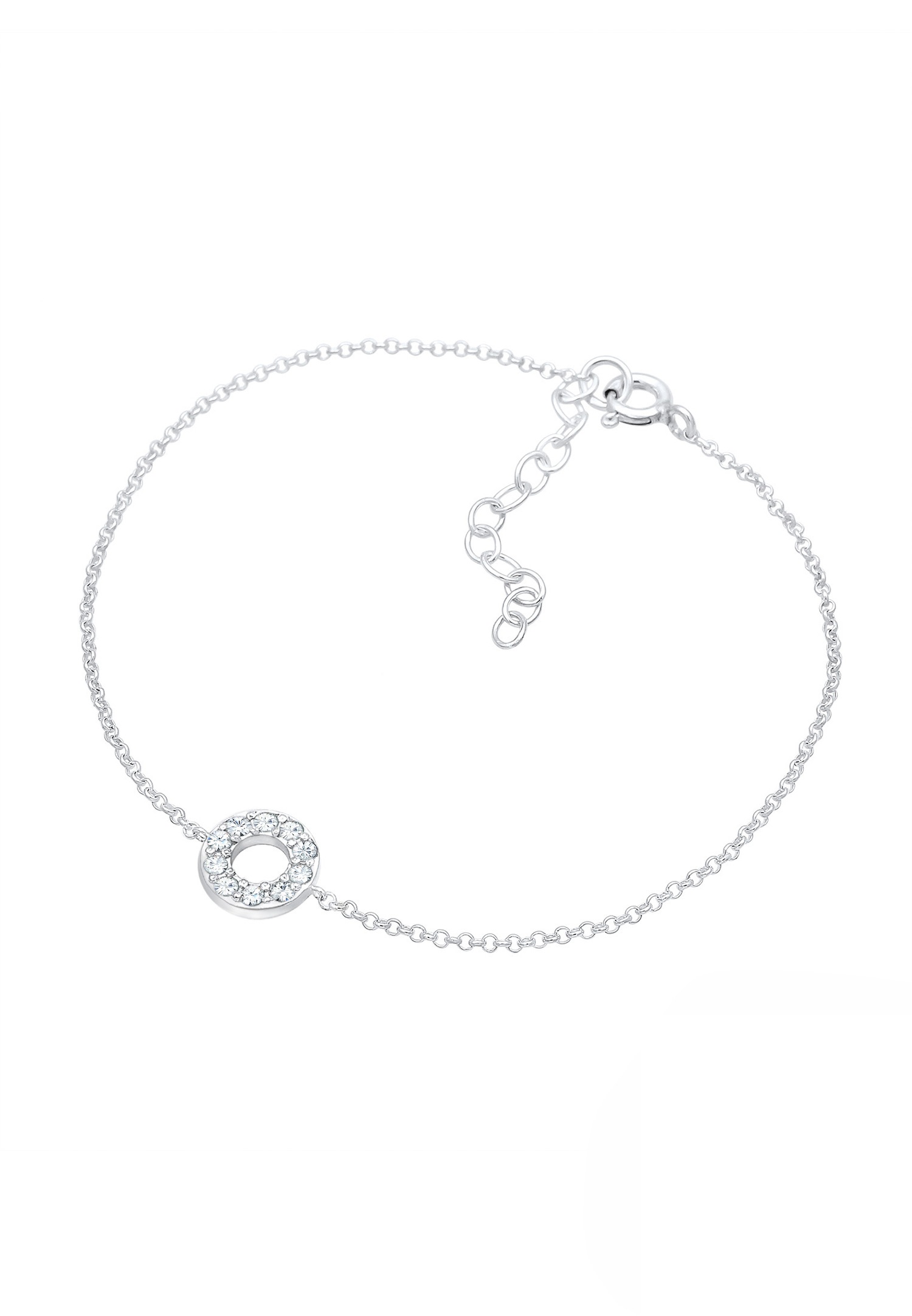 Elli Femmes bracelet cercle cristaux en argent sterling 925