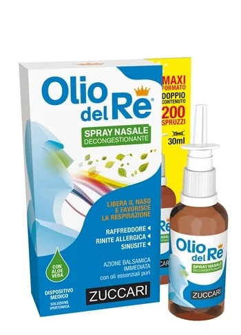 ZUCCARI Olio Del Re pršilo za nos 30 ml Rinitis in prehlad