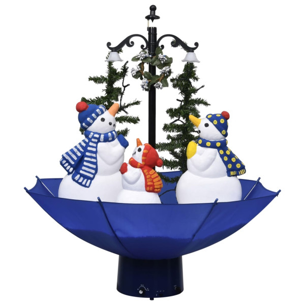 Choinka sypiąca śniegiem Niebieski 75 x 60 cm vidaXL