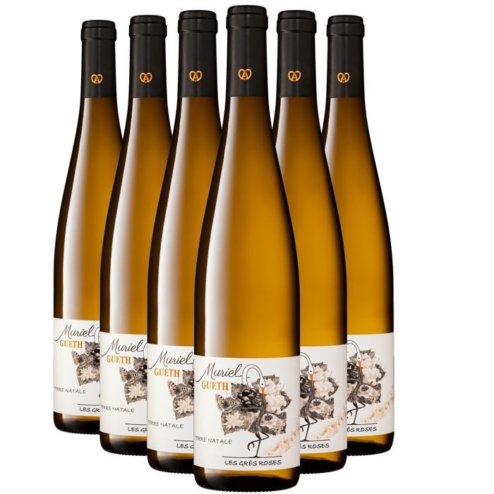 Domaine Gueth Alsace Terre Natale Les Grès Roses 2023 - Witte Wijn uit de Elzas (6x75cl)