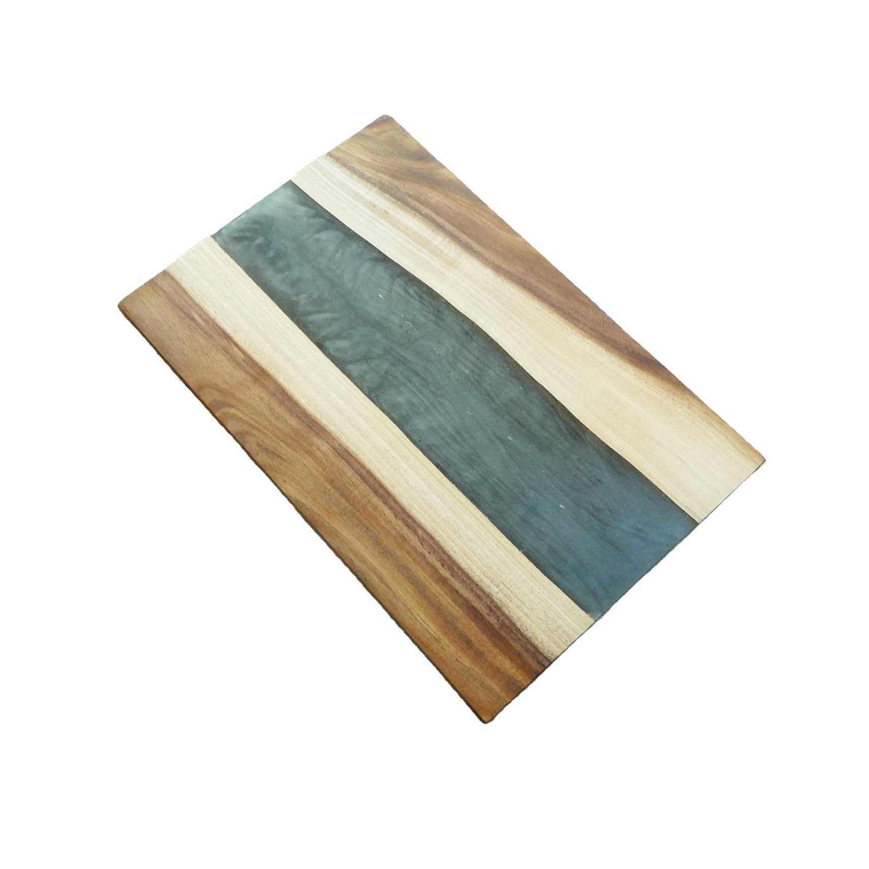 Planche à découper personnalisée en résine époxy multicolore et bois pour viande, fruits et fromages. Planche à découper personnalisée pour légumes et fromages.