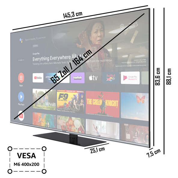 Televizor inteligent QLED QU65AN900, 65