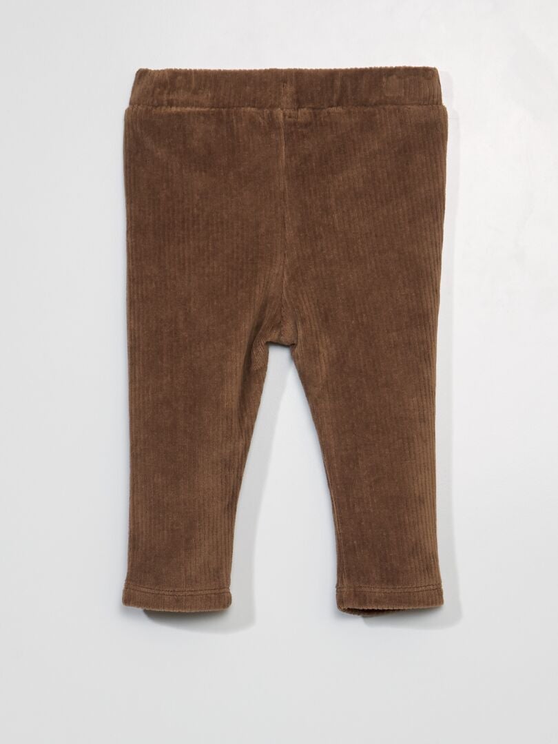 Effen corduroy broek - ORANJE