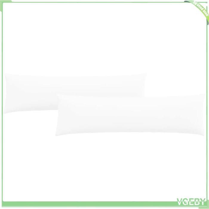 Almofadas para sofá - ABI - 2 unidades - Brancas - 145 x 40 cm - Capas removíveis