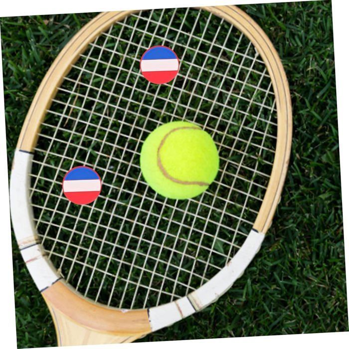 Juego de 6 amortiguadores para raquetas de tenis con diseño de la bandera francesa, para la prevención del codo de tenista y para la competición.