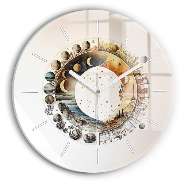 Zegar ścienny dekoracyjny cichy Zegar astronomia fi30