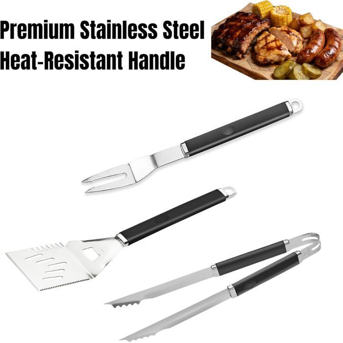 Lot de 18 ustensiles de barbecue - Cadeau de qualité supérieure pour homme - Accessoires de barbecue pour barbecue à gaz - Couverts