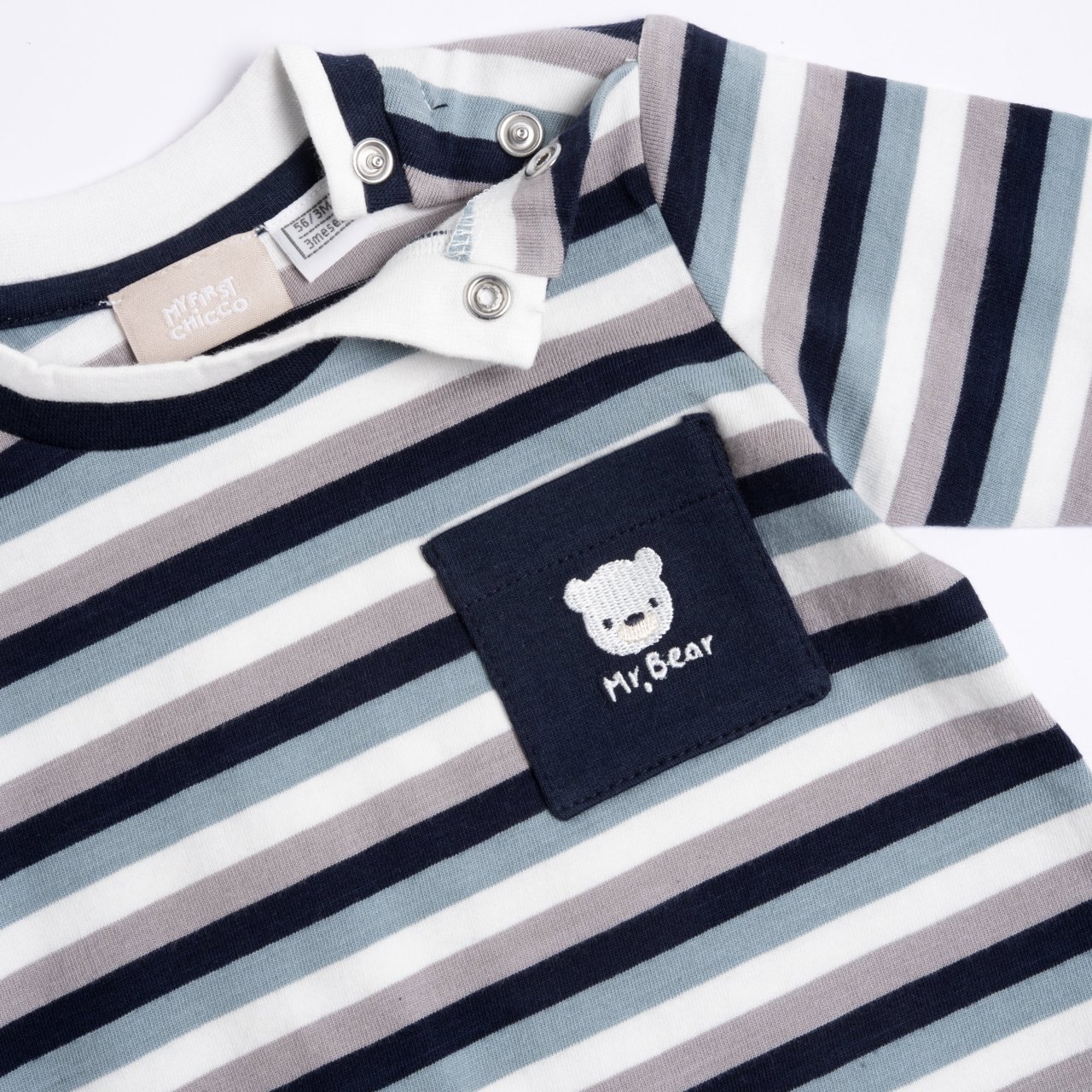 Marineblauwe gestreepte t-shirt