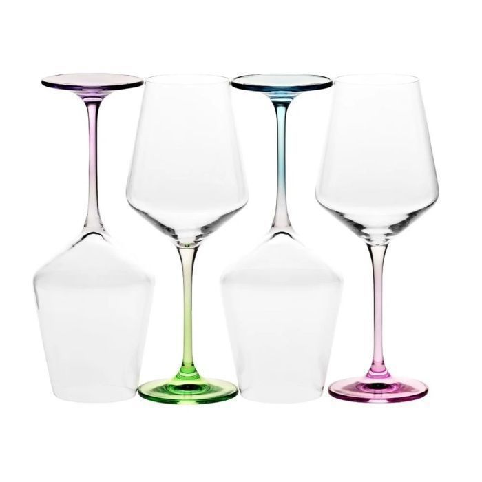 KROSNO Avant-Garde Verres à Vin Colorés, Lot de 4, 450 ml