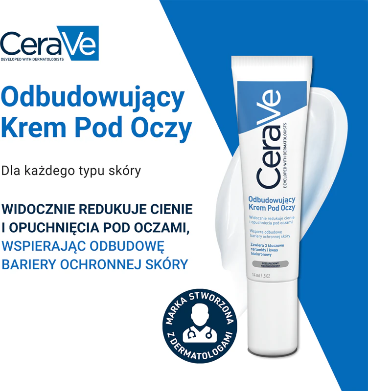 creme para olhos CeraVe Eye Repair combate o inchaço e as olheiras.