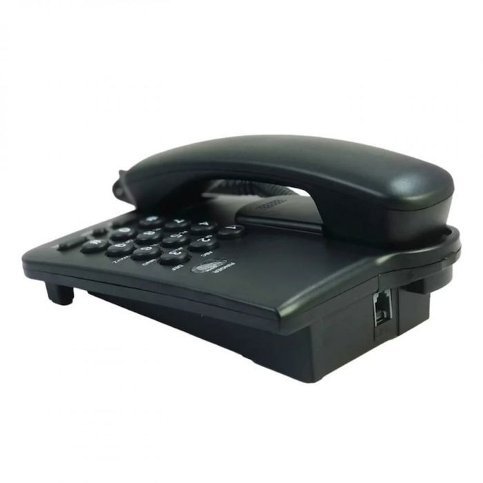 Téléphone fixe filaire, noir, 13,4 x 12,2 cm, grandes touches pour seniors Label