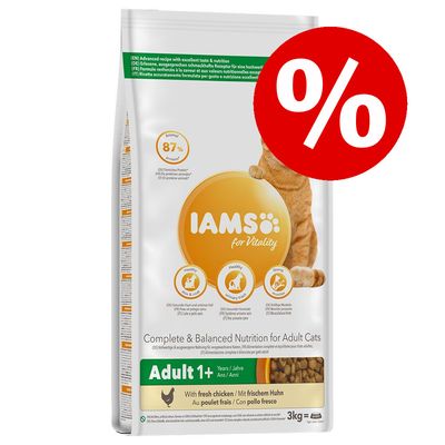 Ração seca IAMS para gatos - 7% de desconto!*