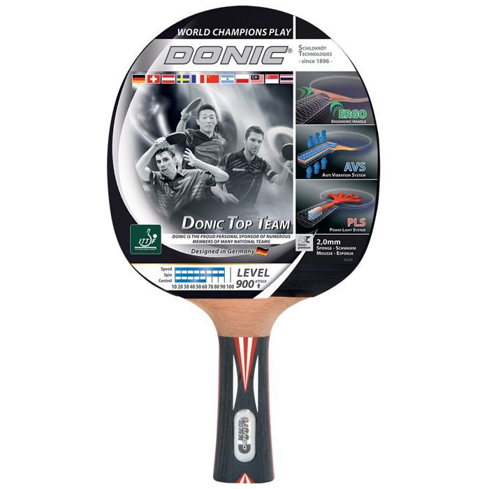 Table tennis racket - Donic Schildkröt - Top Team 900 - Black - Unisex - Adult