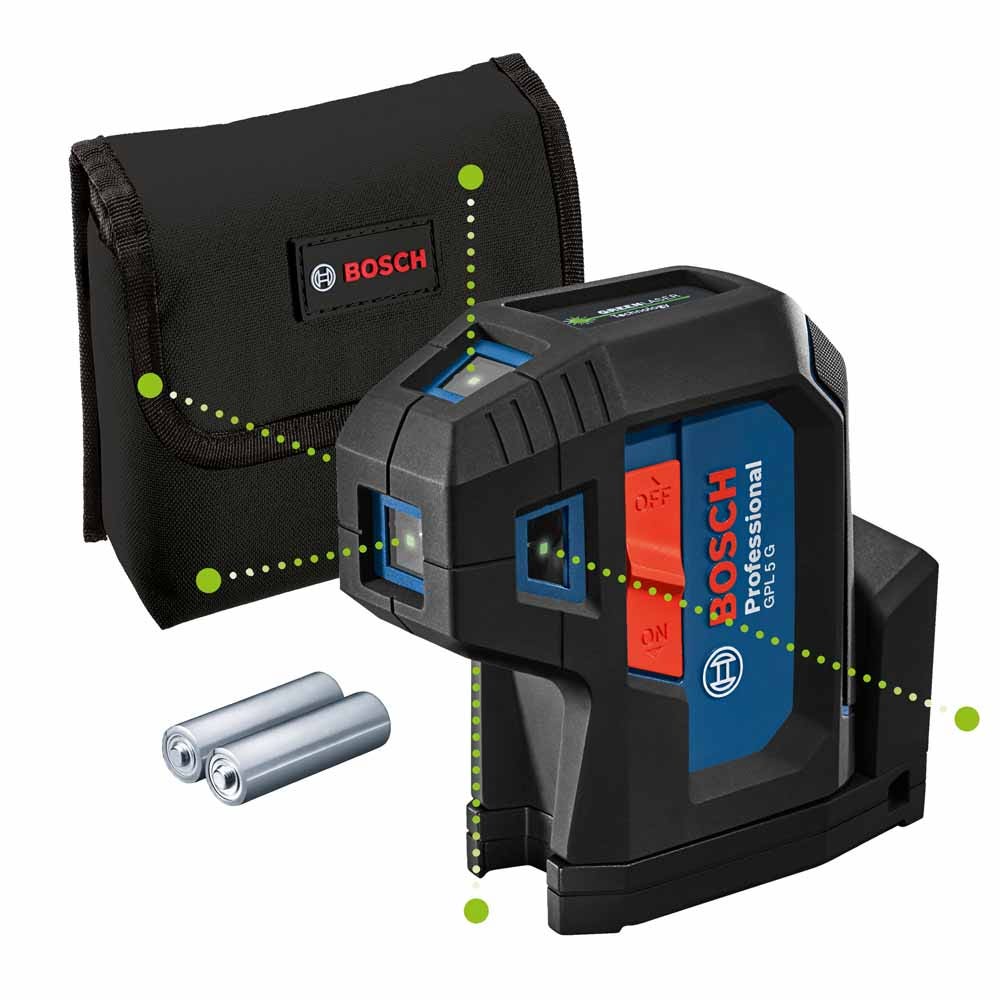 BOSCH GPL5 G Professioneller Punktnivellierlaser Grün 0 601 066 P00