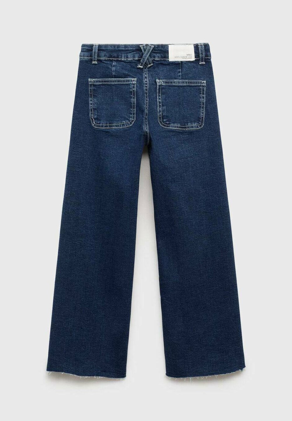 Mango Kids LOW FRAYED HEM TEEN - Flared Jeans - donkerblauw