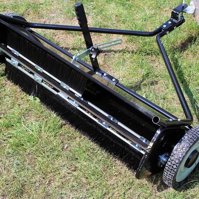 Wiltec Sweeper – 1725 x 1035 x 585 mm – 96 cm wide – 340 L capacity – with rubber wheels – Sweeper