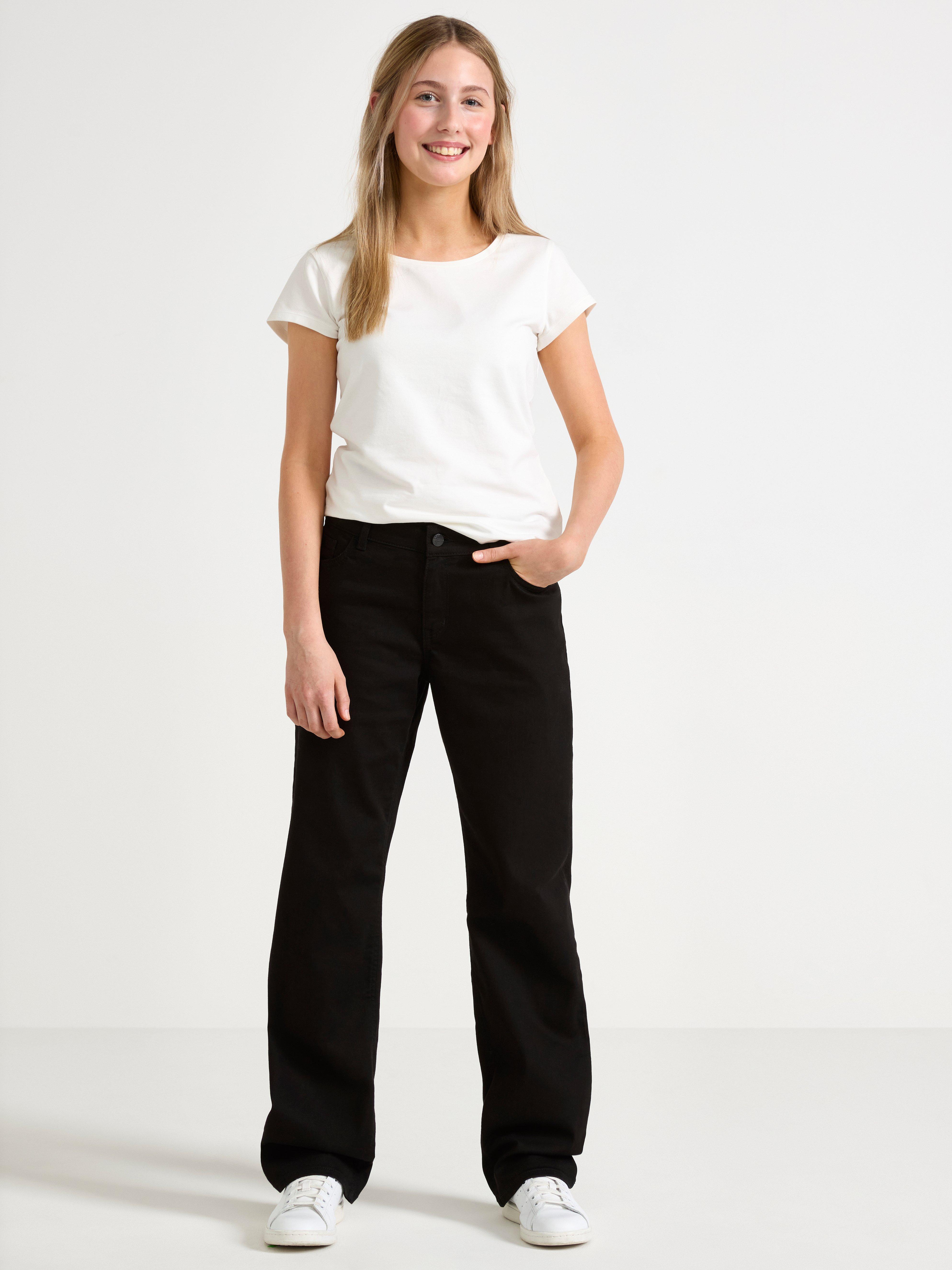 Calça jeans reta STELLA preta