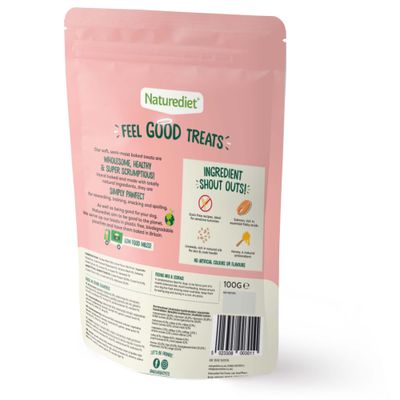 Friandises d'entraînement Naturediet Feel Good au four moelleux - Dinde et saumon