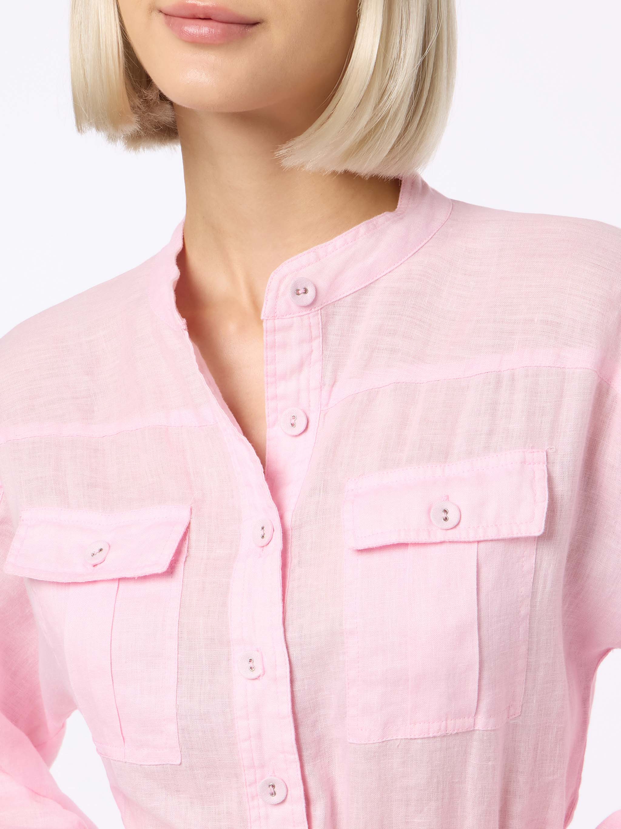 Hanniel roze linnen damesjumpsuit