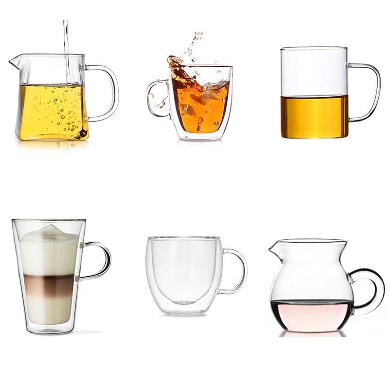 Tasses en verre borosilicate haute résistance, verre transparent résistant à la chaleur, tasses à café isothermes, double verre pour l'eau, tasse à café