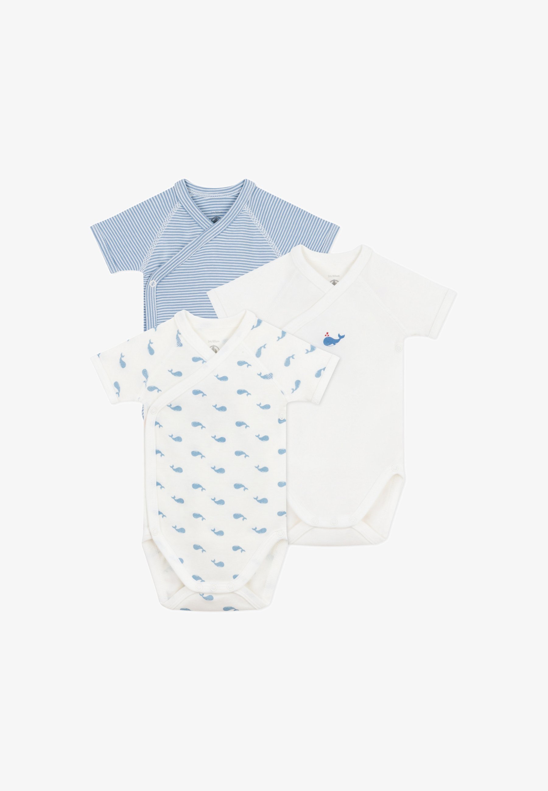 Petit Bateau 3 PACK UNISEX - Body - veelkleurig
