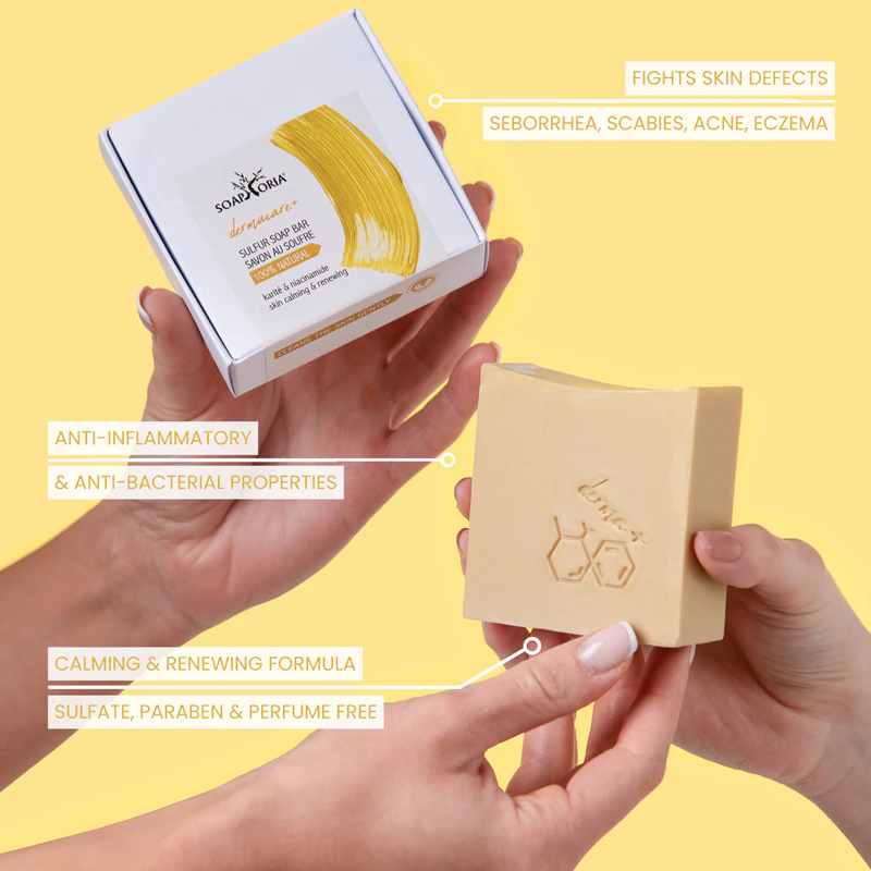 Soaphoria Dermacare+ Sulphur Diepreinigende Zeep