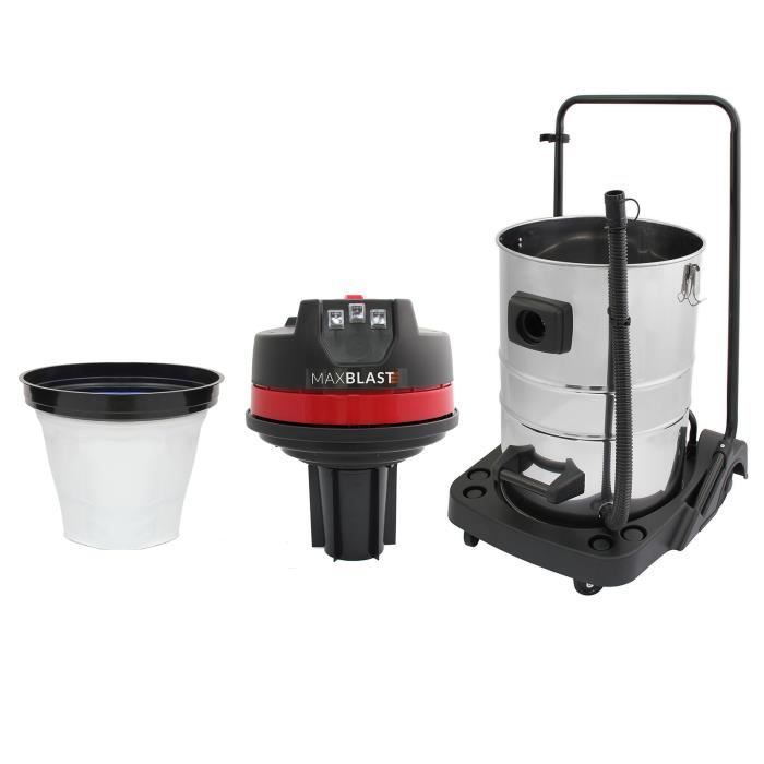 MAXBLAST 80 Litre 3000W Industrial Vacuum Cleaner & Additional Suction Nozzle for Professional Cleaning