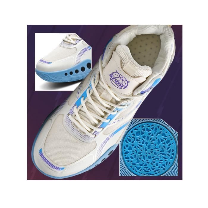 INSFITY Hoge sneakers voor jongens - Ademende mesh sportschoenen, antislip hardloopschoenen - Blauw