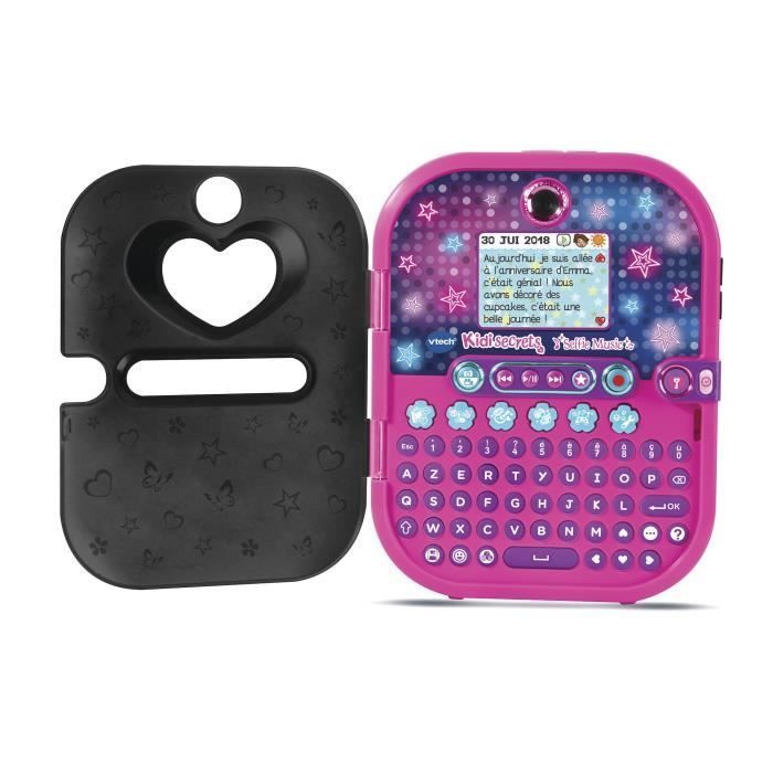 VTECH Kidisecrets Selfie Music Diario elettronico nero con lettore MP3 per bambine dai 6 ai 12 anni
