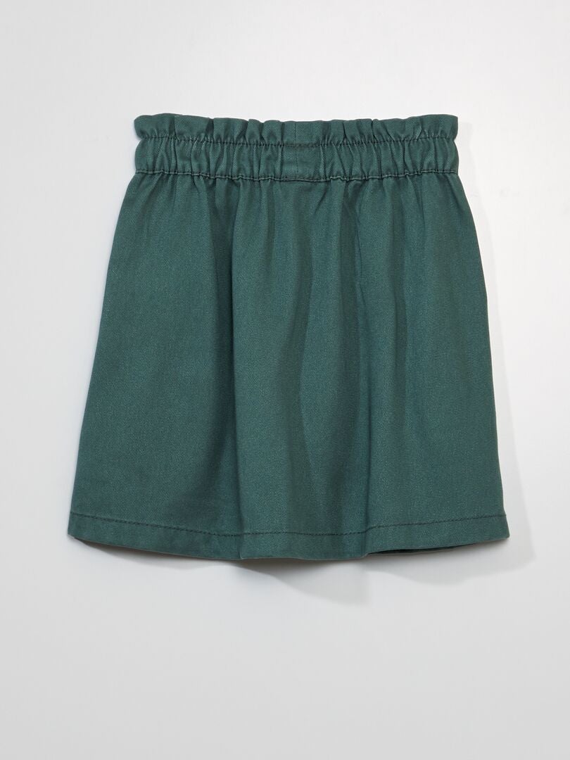 Saia de saco de papel com bolsos - VERDE