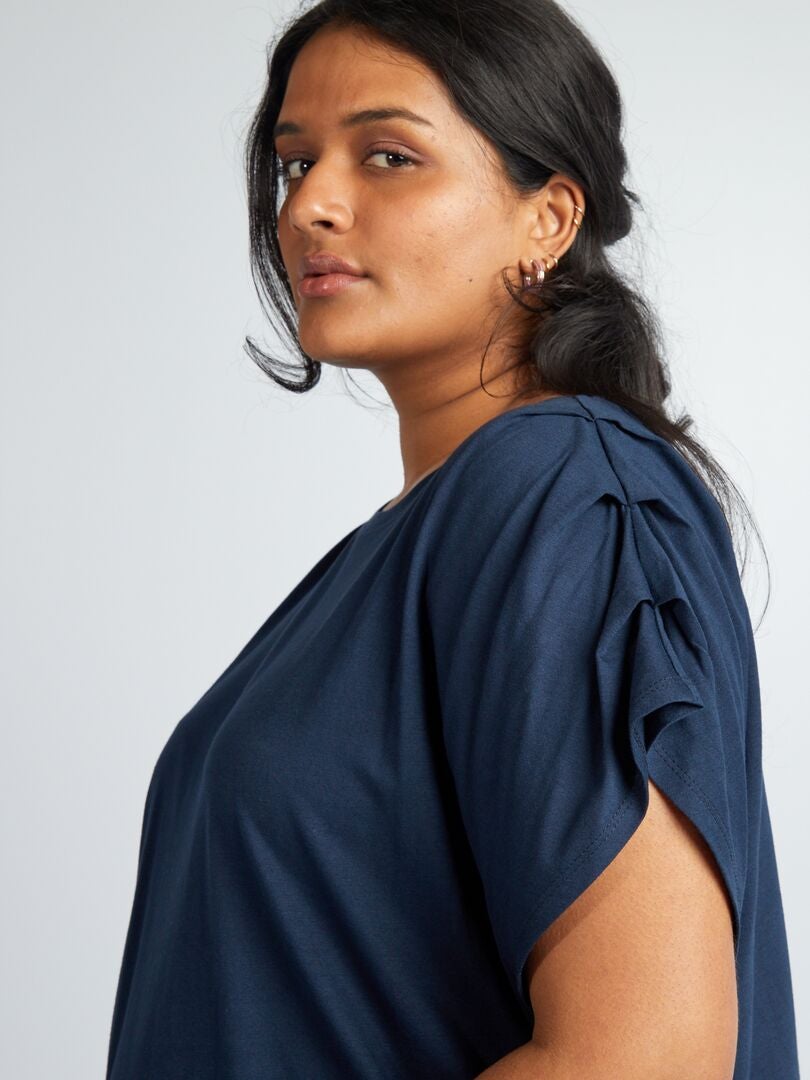 Effen T-shirt met korte mouwen - GRIJS