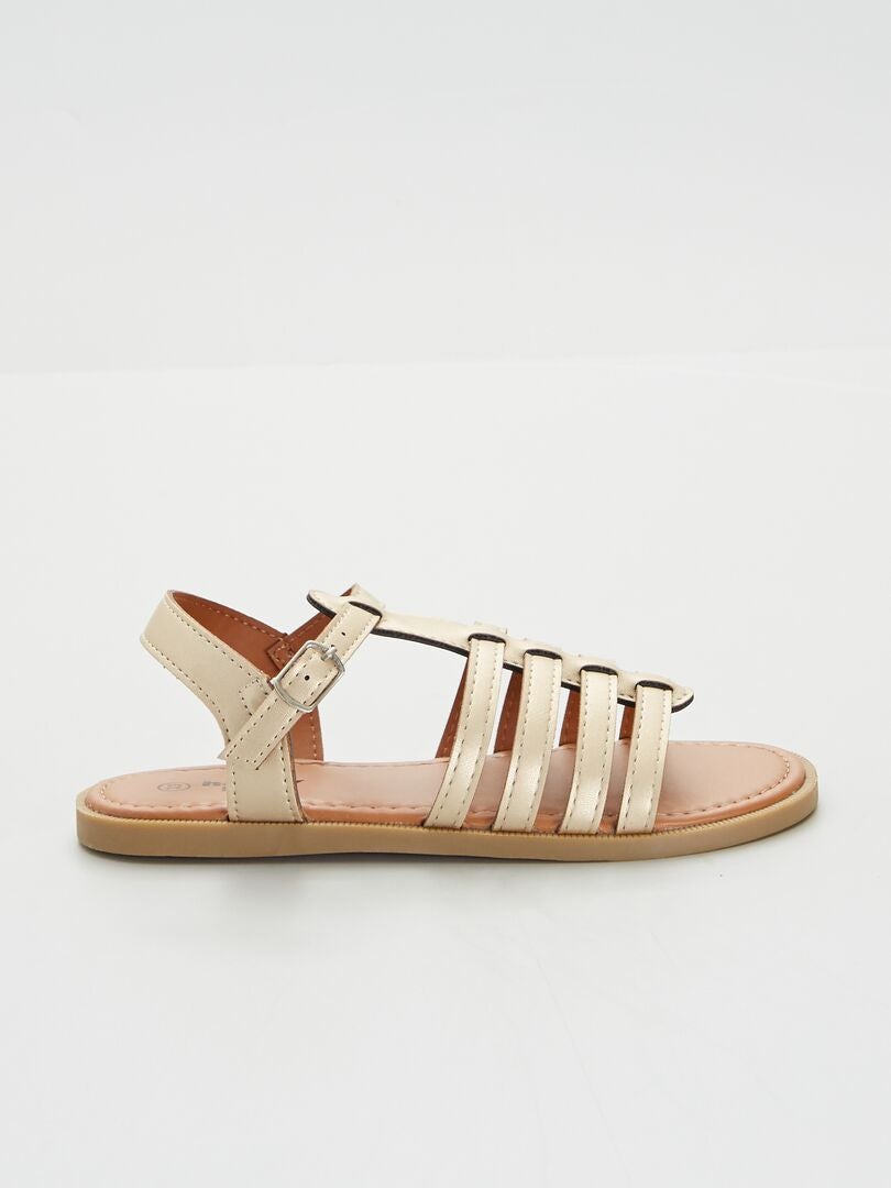 Sandalen met bandjes - goud