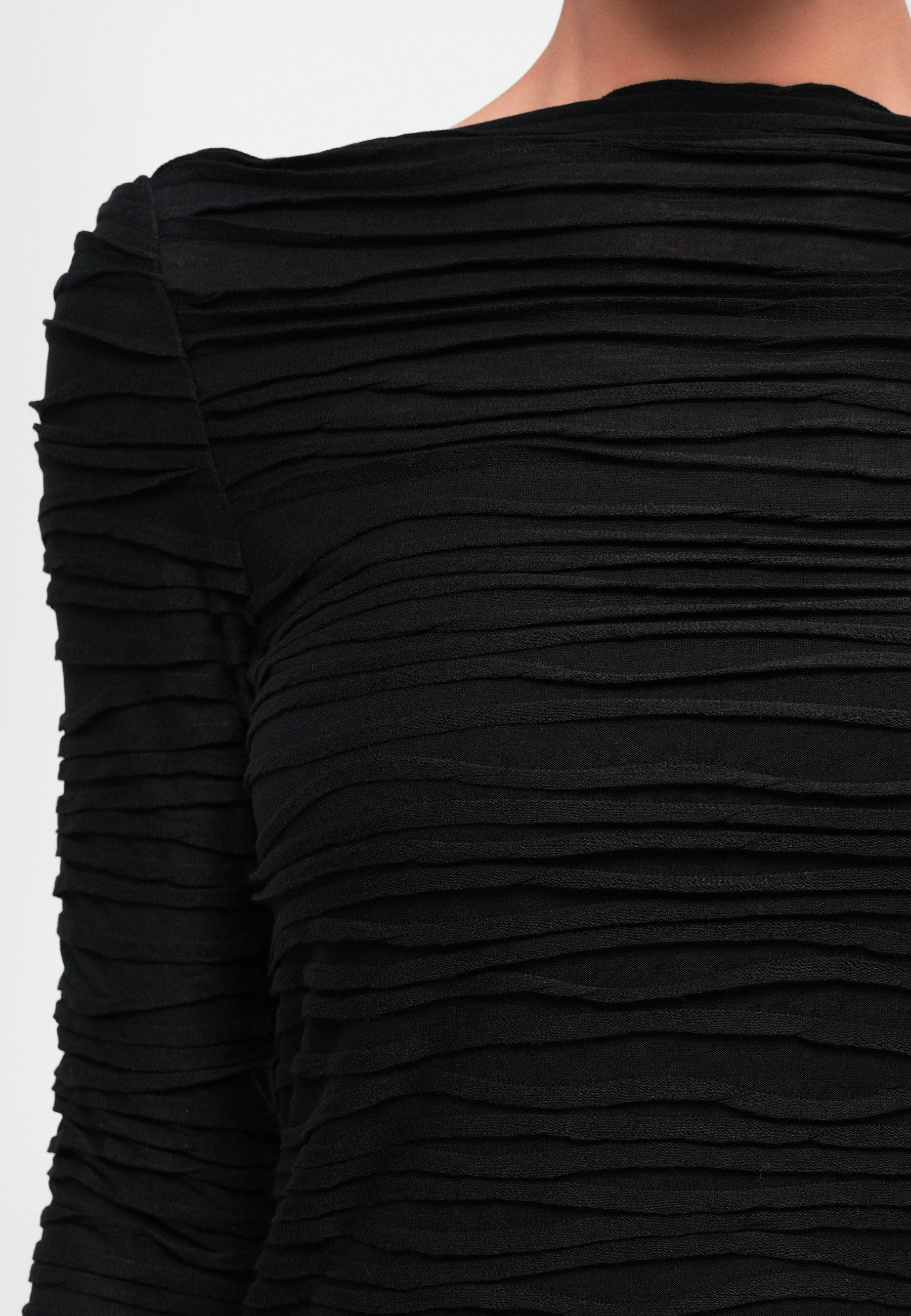 Proenza Schouler White Label PALOMA TEXTURÉ - Haut à manches longues - noir