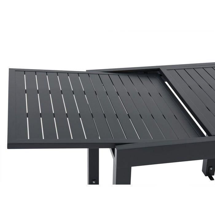 Mesa de jardín extensible SOLOMA para 6 personas - SOLOMA - Aluminio - 80/160 x 80 x 75 cm
