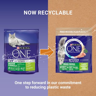 Hrană uscată pentru pisici PURINA ONE Indoor Formula cu curcan și cereale integrale