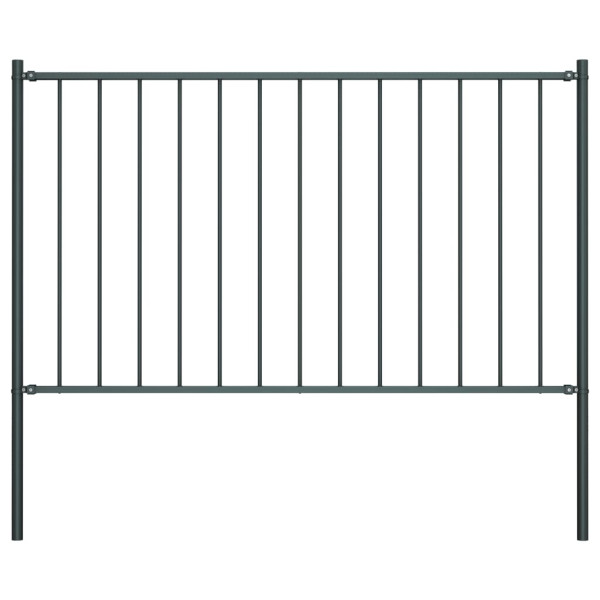 Panel ogrodzeniowy Antracyt 1.7 x 0.75 m Stal vidaXL