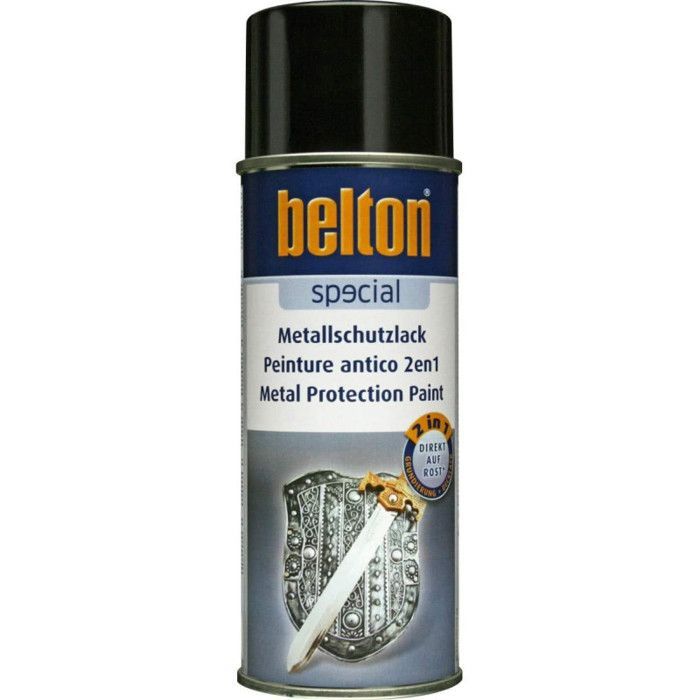 Korroosionestoainespraymaali - BELTON - ANTICO - Musta - 400ml - Korkeakiiltoinen